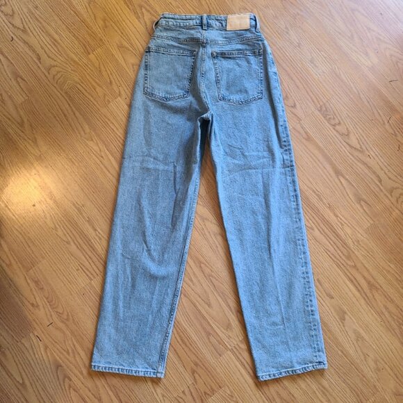 EVERLANE THE CURVY WAY HIGH JEANS STRETCH ORGANIC COTTON STRAIGHT HIGH RISE 25 - Picture 4 of 7